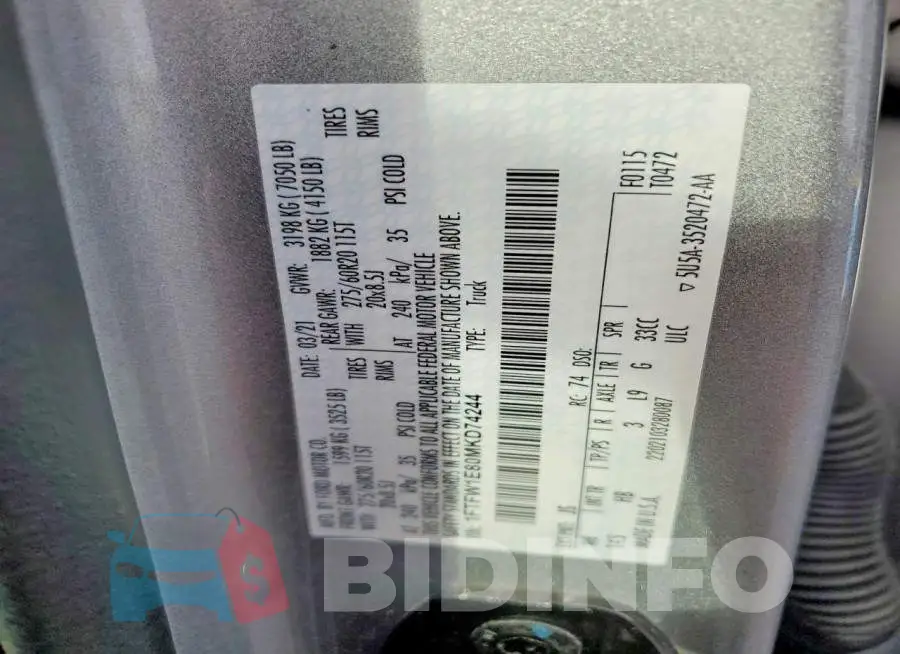 1FTFW1E80MKD74244 Photo# 12