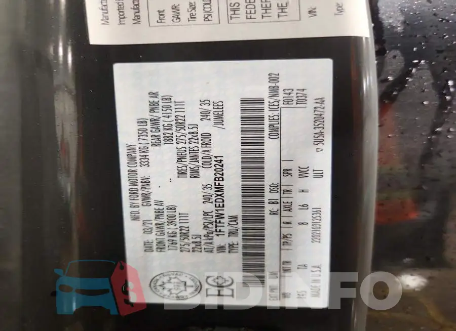 1FTFW1EDXMFB20241 Photo# 12