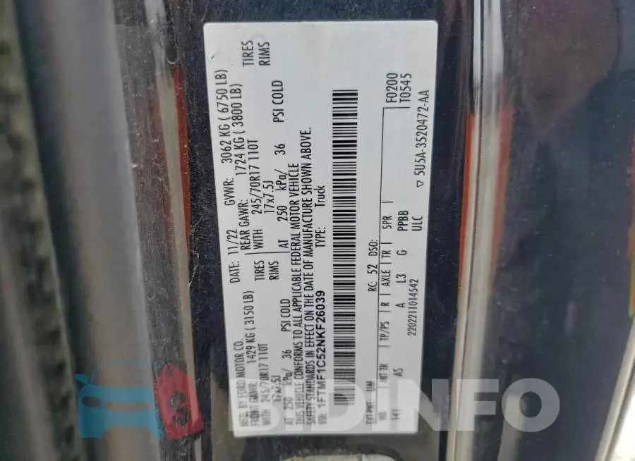 1FTMF1C52NKF26039 Photo# 13