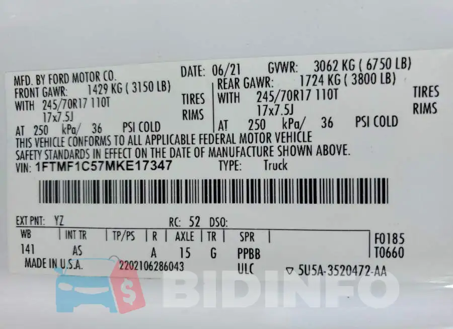 1FTMF1C57MKE17347 Photo# 13