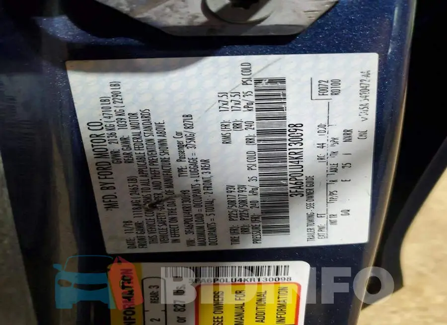 3FA6P0LU4KR130098 Photo# 12