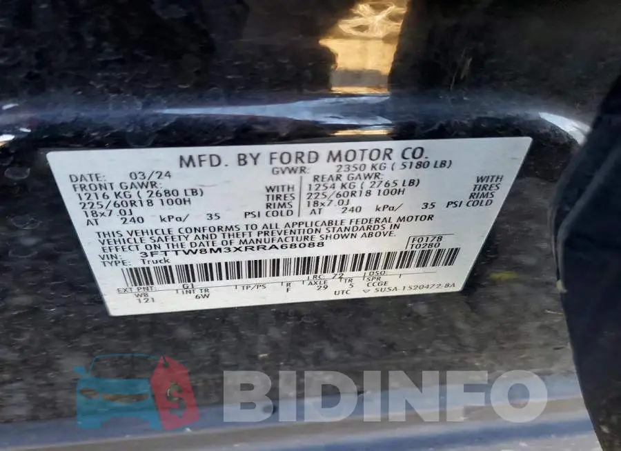 3FTTW8M3XRRA68088 Photo# 12
