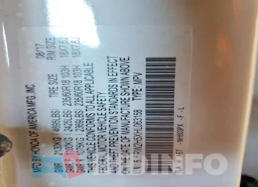 5J6RW2H5XHL063158 Photo# 13