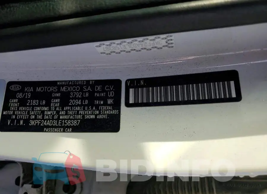 3KPF24AD3LE158387 Photo# 12