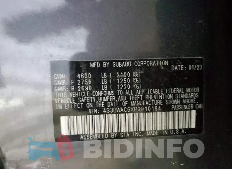 4S3BWAC6XP3010184 Photo# 12