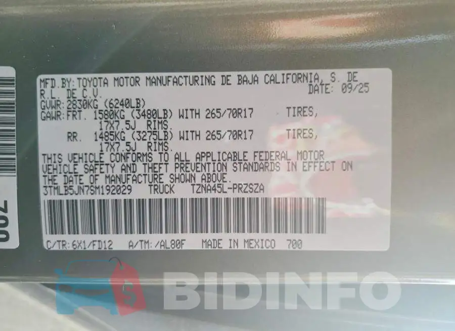 3TMLB5JN7SM192029 Photo# 12
