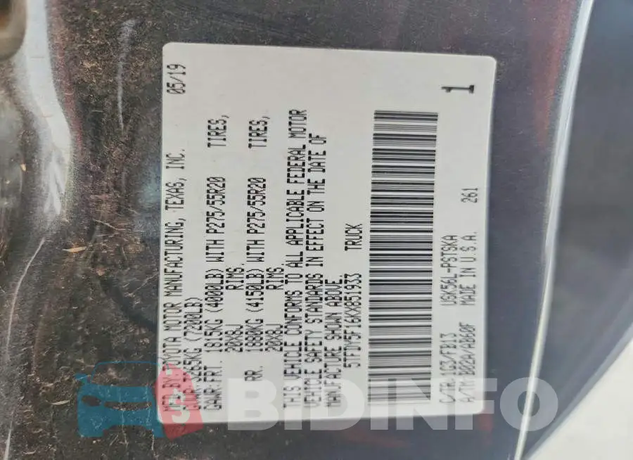 5TFDY5F16KX851933 Photo# 12