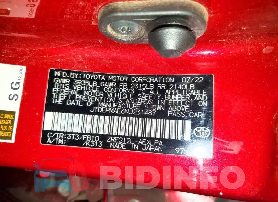 JTDEPMAE6NJ231487 Photo# 12