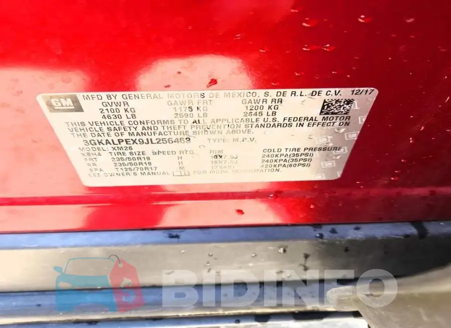 3GKALPEX9JL256463 Photo# 13