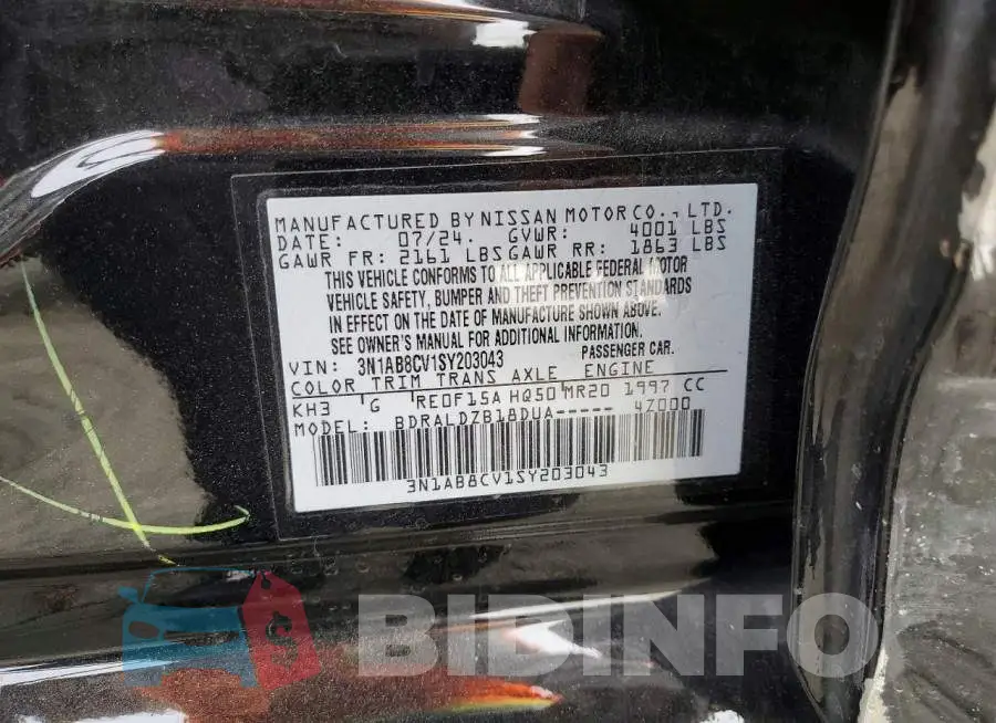 3N1AB8CV1SY203043 Photo# 12