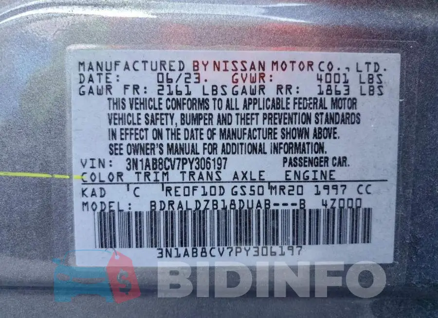 3N1AB8CV7PY306197 Photo# 12