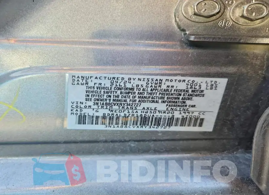 3N1AB8CVXRY342727 Photo# 13