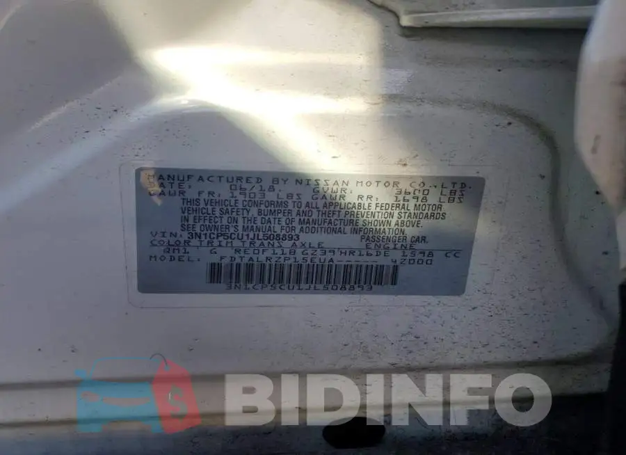 3N1CP5CU1JL508893 Photo# 13
