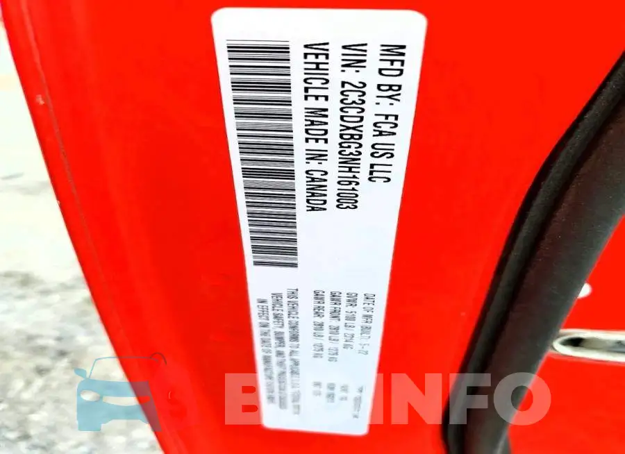 2C3CDXBG3NH161003 Photo# 12
