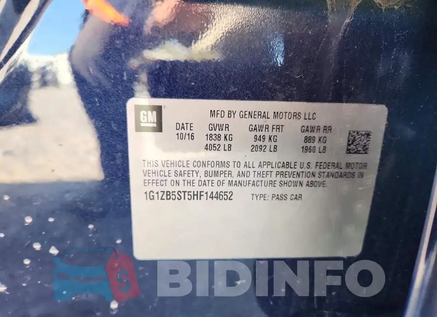 1G1ZB5ST5HF144652 Photo# 12