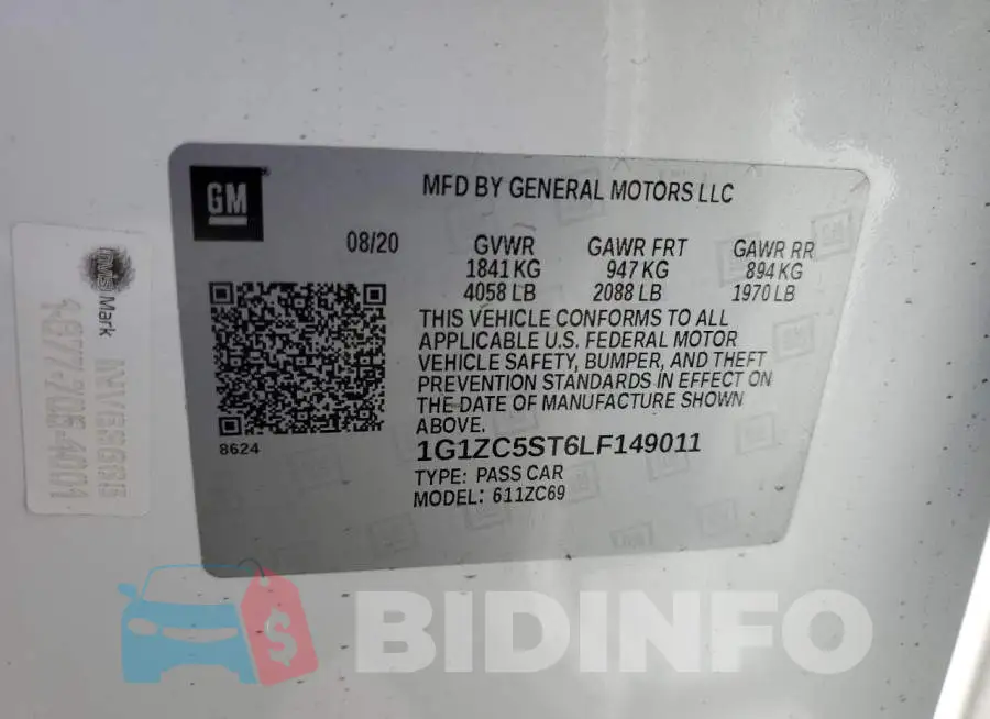 1G1ZC5ST6LF149011 Photo# 12