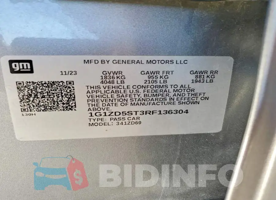 1G1ZD5ST3RF136304 Photo# 12