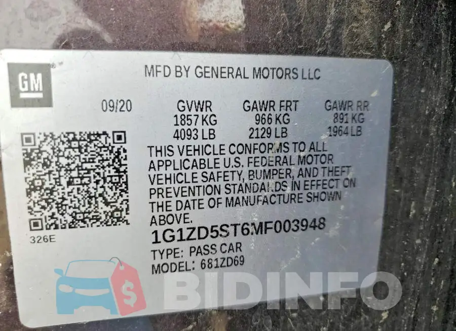 1G1ZD5ST6MF003948 Photo# 12