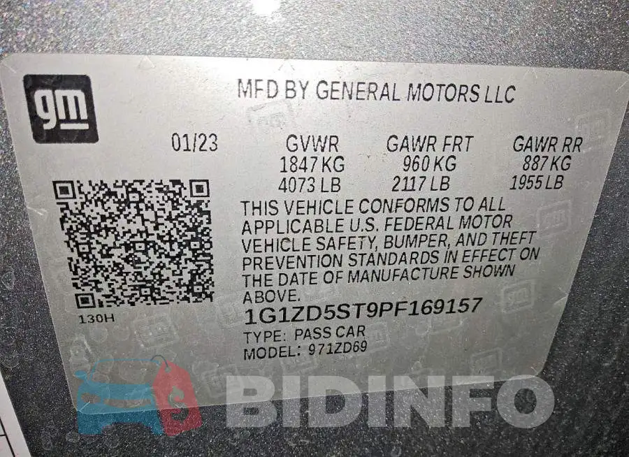 1G1ZD5ST9PF169157 Photo# 13