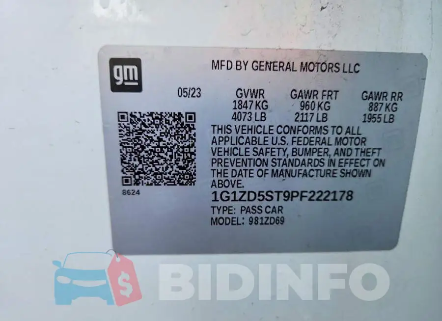 1G1ZD5ST9PF222178 Photo# 13