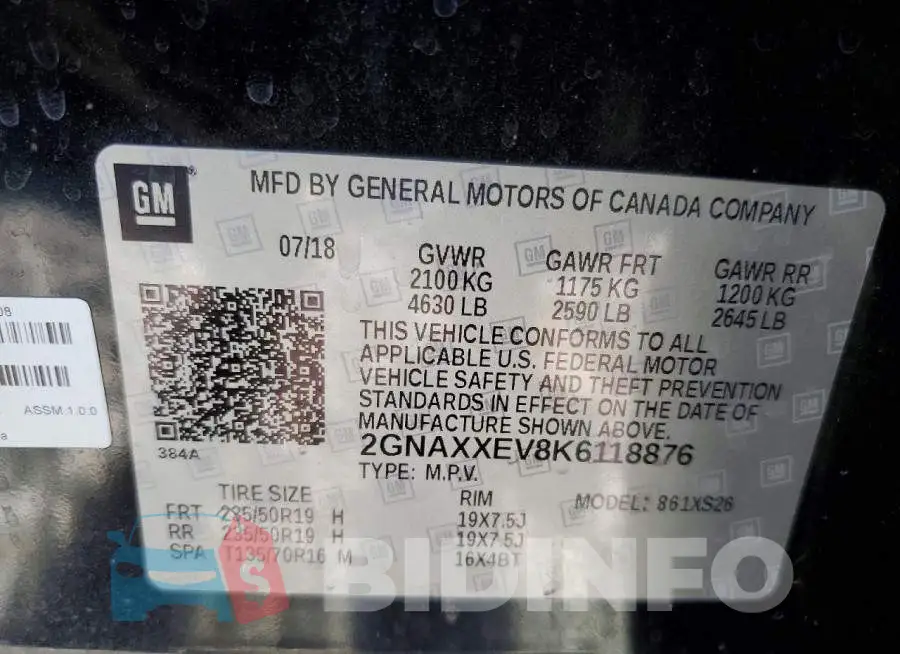 2GNAXXEV8K6118876 Photo# 13