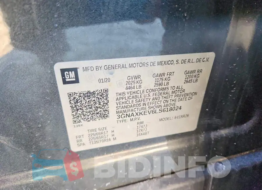 3GNAXKEV6LS618024 Photo# 13