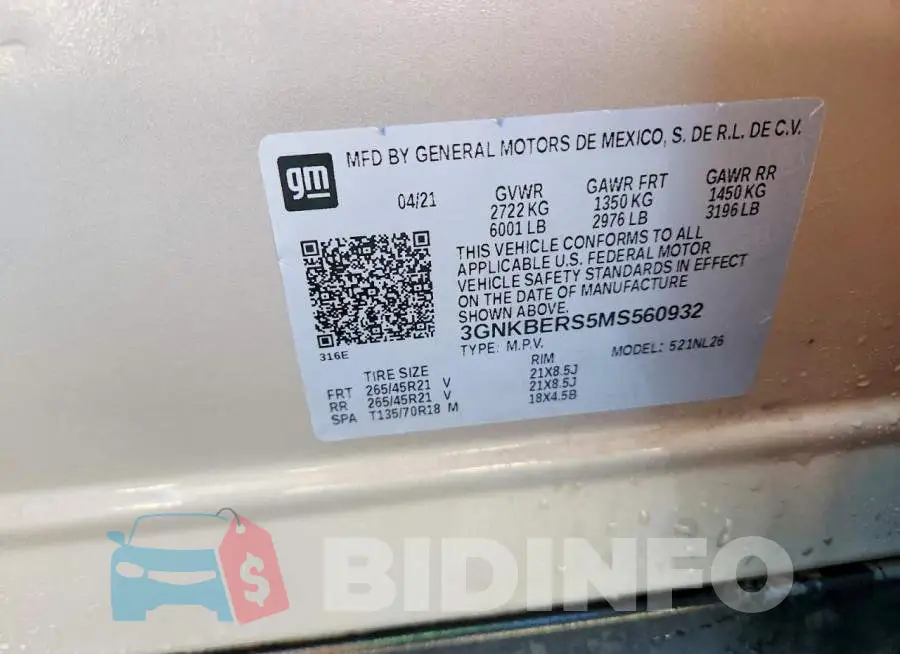 3GNKBERS5MS560932 Photo# 12