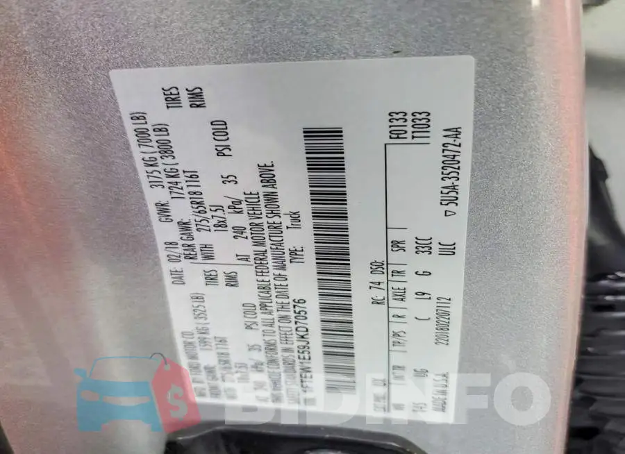 1FTEW1E59JKD70576 Photo# 13