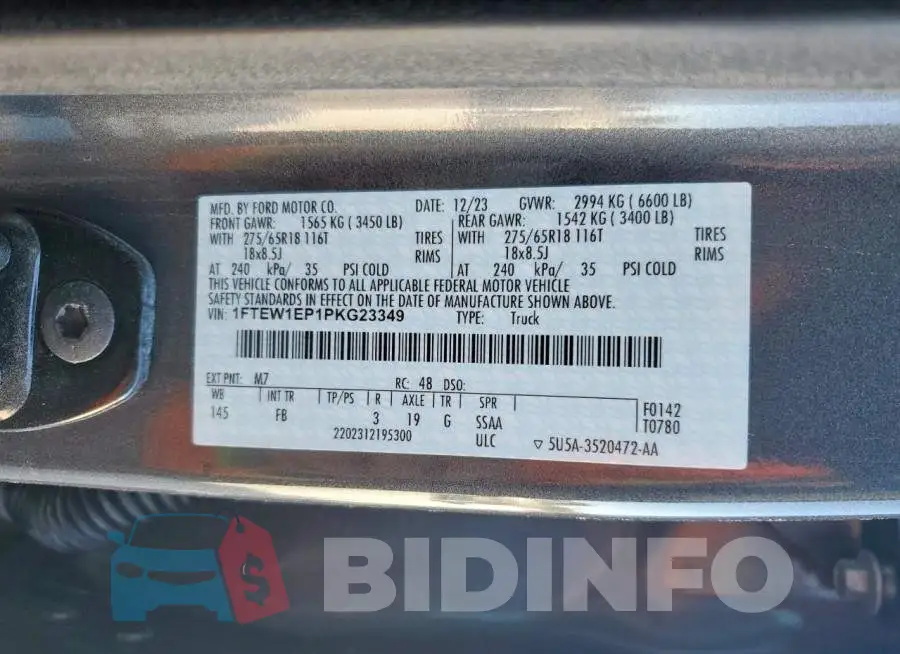 1FTEW1EP1PKG23349 Photo# 12