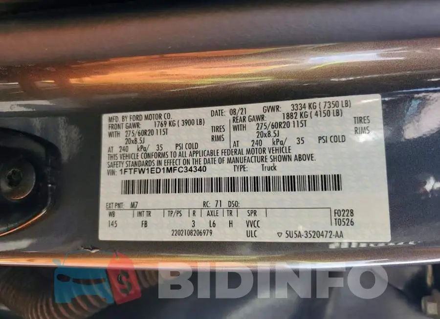 1FTFW1ED1MFC34340 Photo# 13
