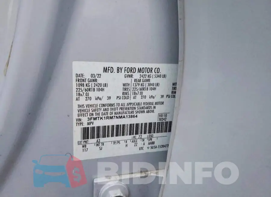 3FMTK1RM7NMA13864 Photo# 14