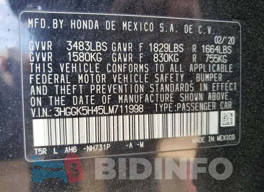 3HGGK5H45LM711998 Photo# 12