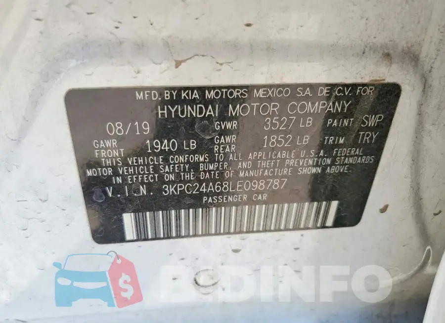 3KPC24A68LE098787 Photo# 12