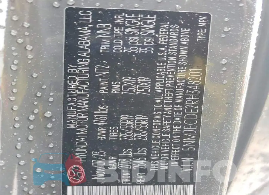 5NMJECDE2RH348201 Photo# 13