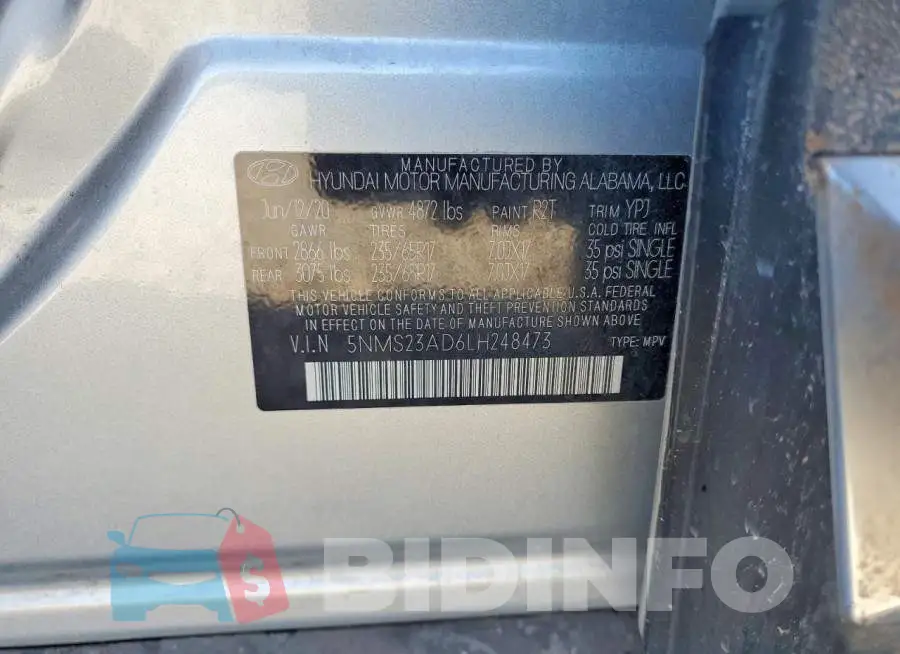 5NMS23AD6LH248473 Photo# 13