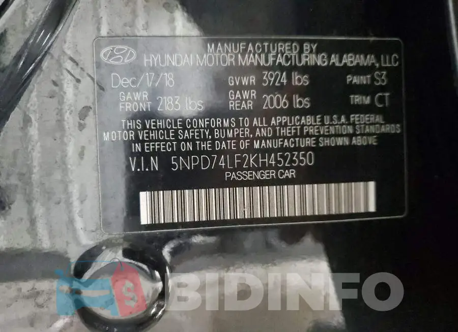 5NPD74LF2KH452350 Photo# 12
