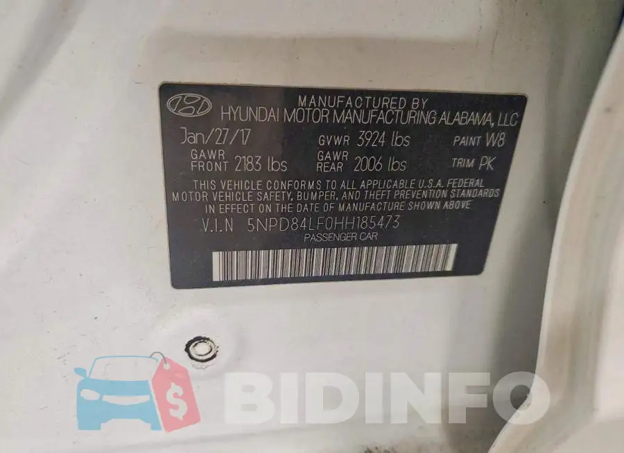 5NPD84LF0HH185473 Photo# 12