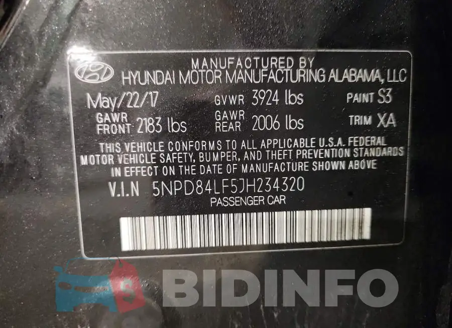 5NPD84LF5JH234320 Photo# 12