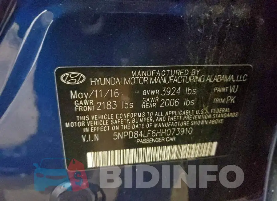 5NPD84LF6HH073910 Photo# 13