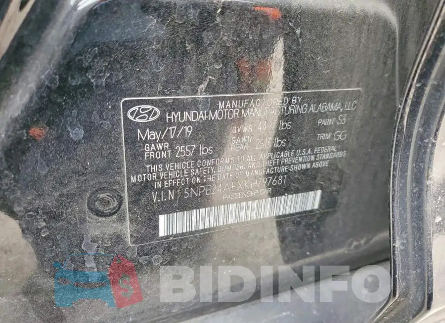 5NPE24AFXKH797681 Photo# 12