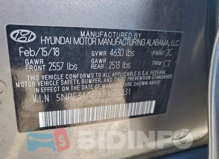 5NPE34AB8JH693831 Photo# 13
