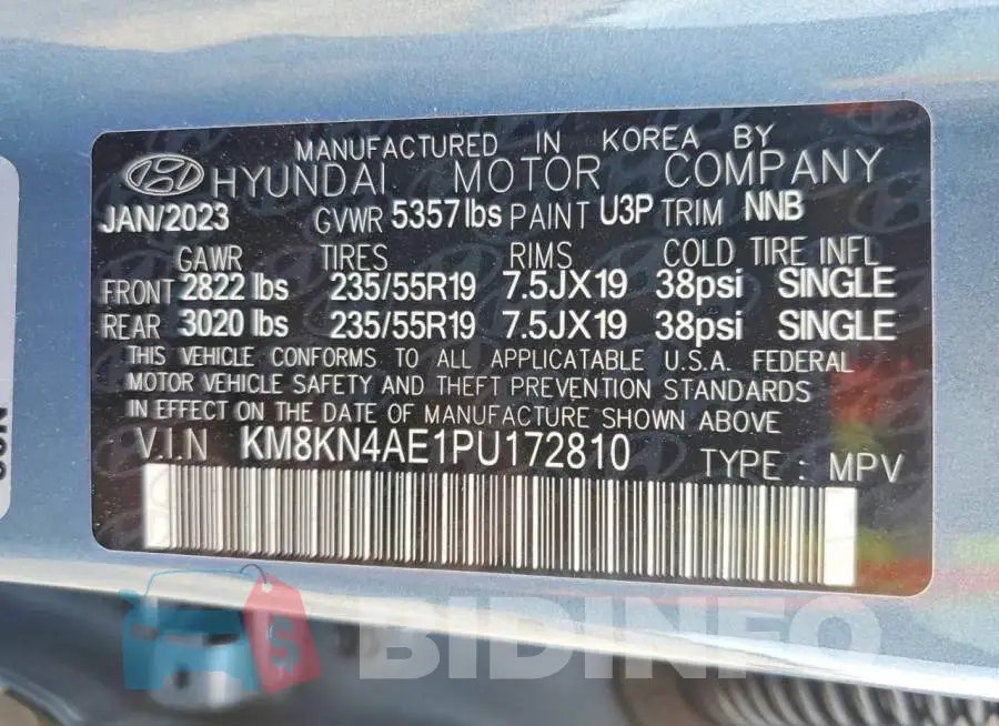 KM8KN4AE1PU172810 Photo# 14
