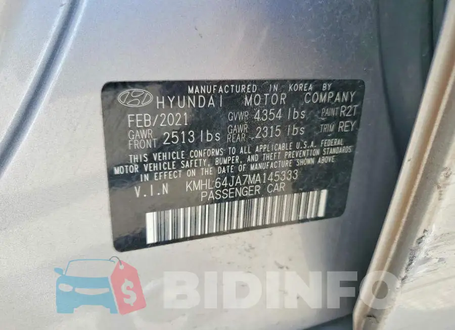 KMHL64JA7MA145333 Photo# 13