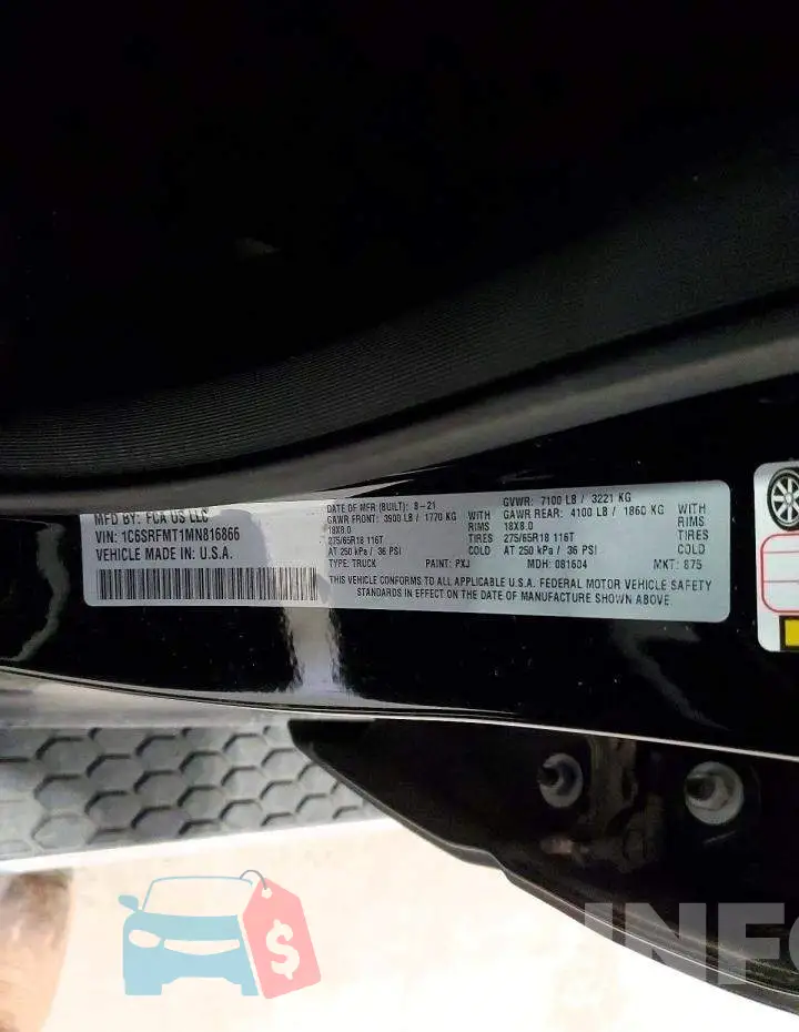 1C6SRFMT1MN816866 Photo# 12
