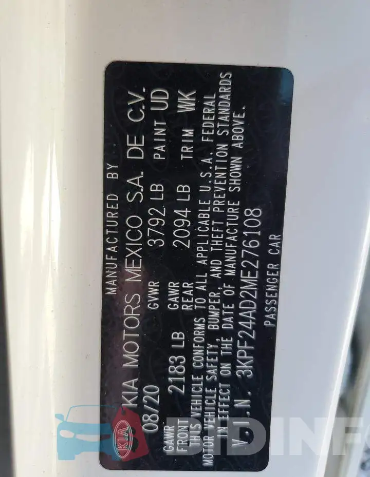 3KPF24AD2ME276108 Photo# 13