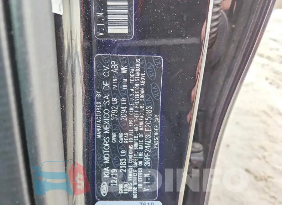 3KPF24AD3LE205983 Photo# 12