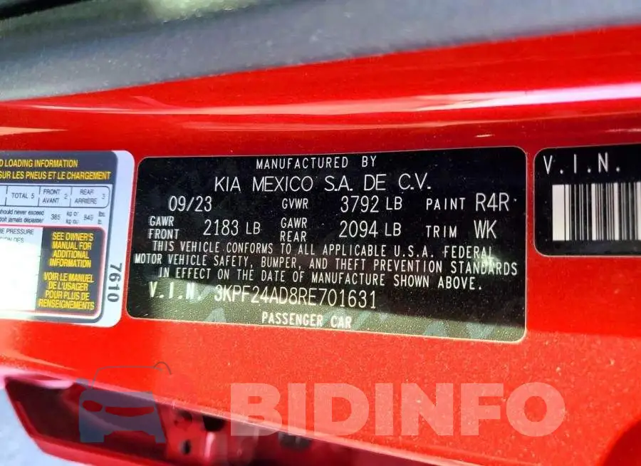 3KPF24AD8RE701631 Photo# 13