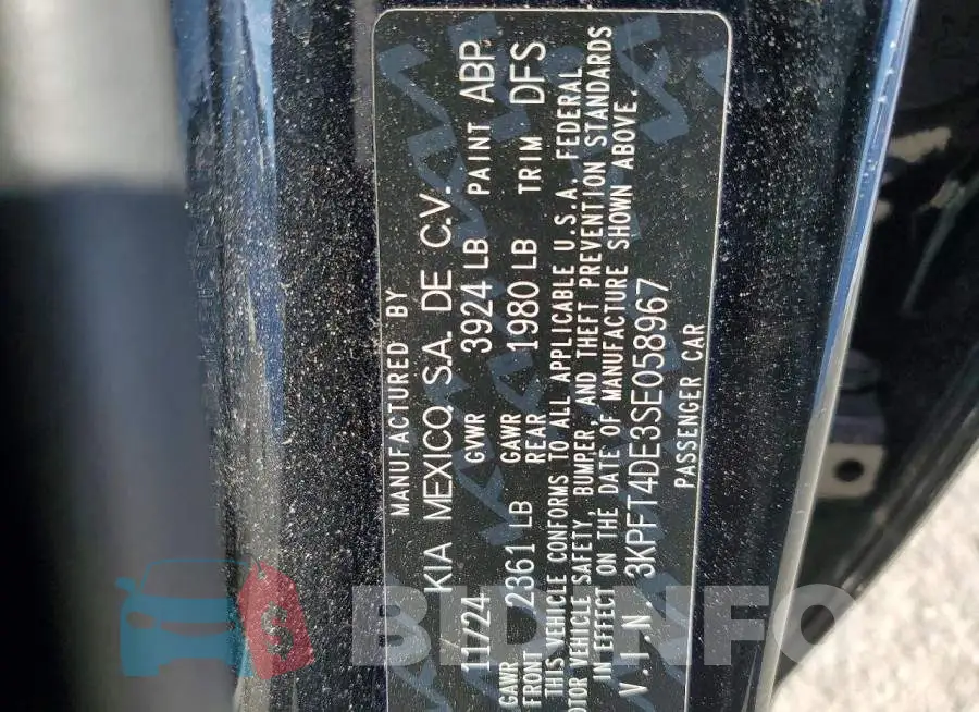3KPFT4DE3SE058967 Photo# 12