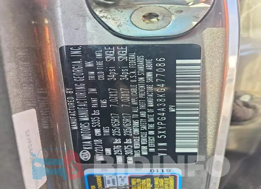 5XYPG4A38KG477086 Photo# 13