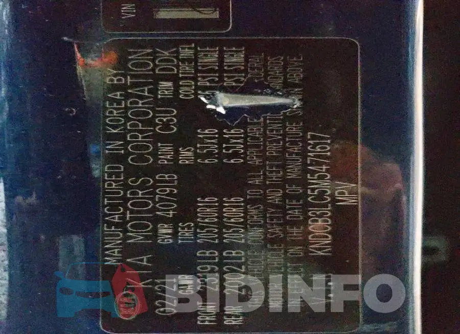 KNDCB3LC5M5471617 Photo# 13
